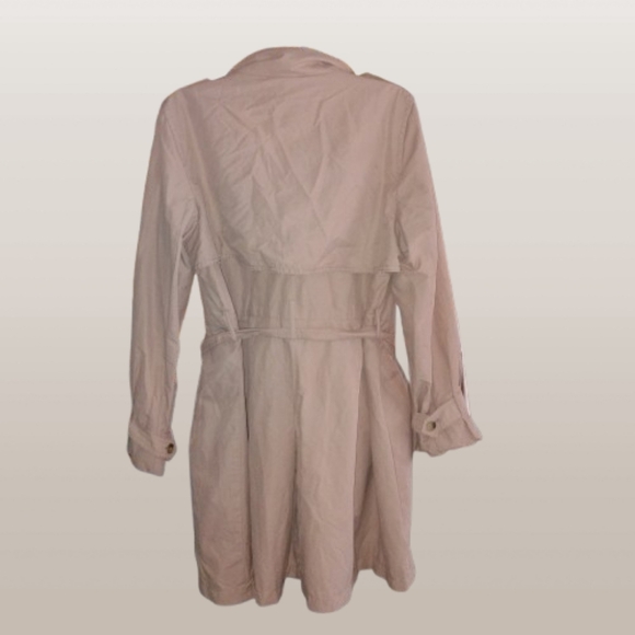 GAP 2012 Blush Pink Trench Coat – XL Bubbly Fit, Belted, Double-Breasted - Picture 2 of 2